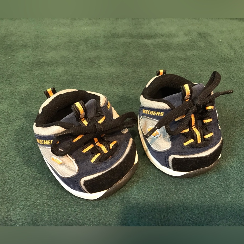 Build-A-Bear Skechers Blue and Black Sneakers